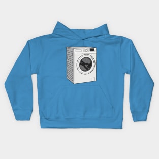 Washing machine cartoon illustration Kids Hoodie